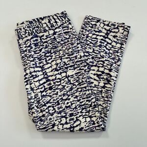 Calvin Klein Womens White & Purple Patterned Pants Calvin Klein Womens Chino 182